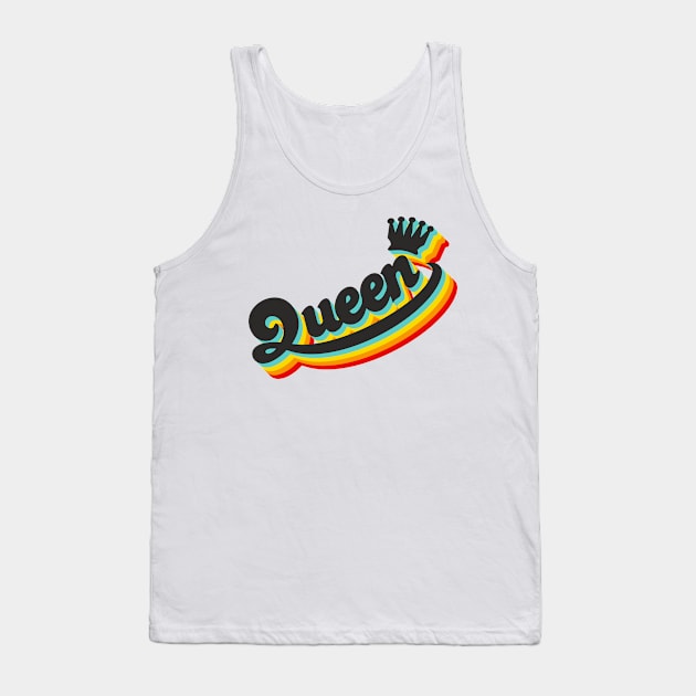 Retro Vintage Queen Tank Top by Jennifer